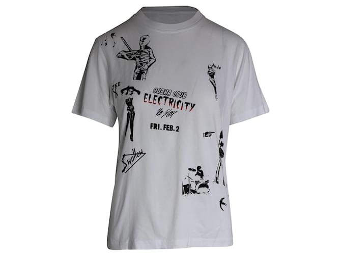 MCQ Cobra Club T-Shirt aus weißer Baumwolle  ref.1015075