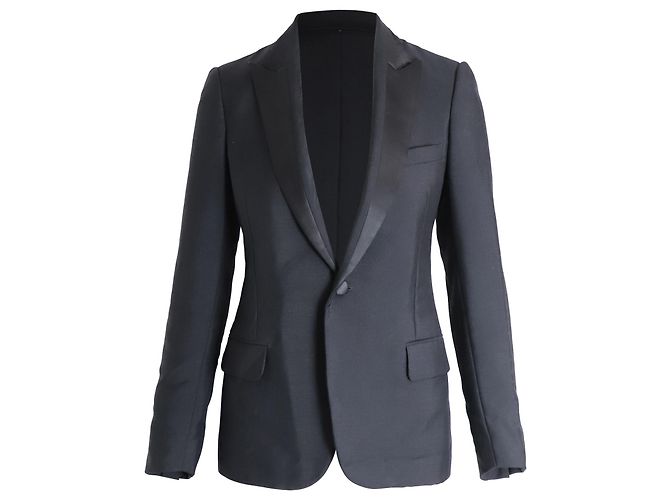 Blazer monopetto Dior in lana nera Nero
