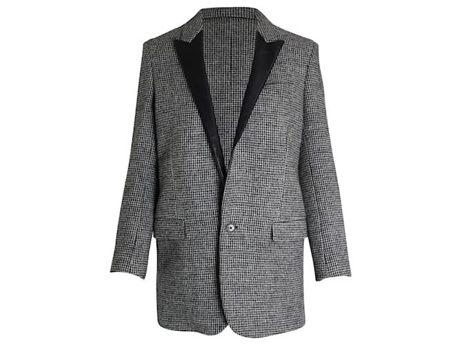 Veste à simple boutonnage Saint Laurent en laine grise  ref.1015081