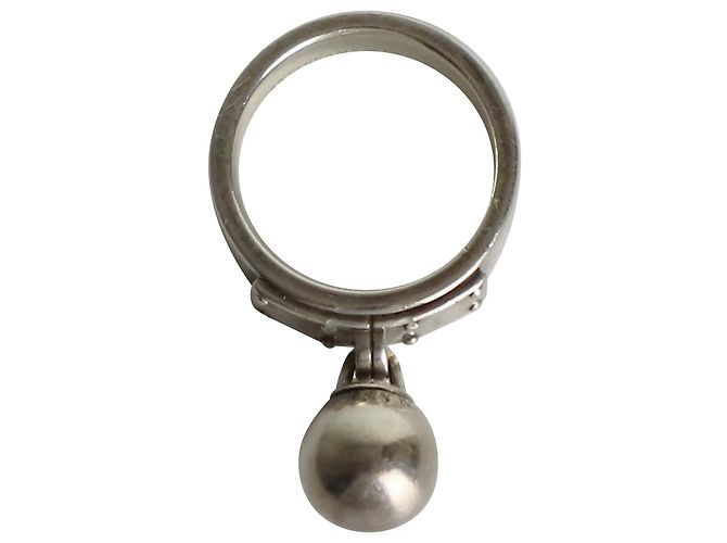 Tiffany & Co Kugel-Ohrring aus silbernem Metall Metallisch
