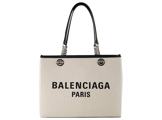 Duty Free Tote Bag M - Balenciaga - Cotton - Beige  ref.1015125