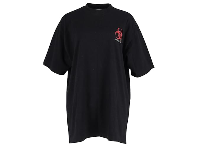 Vêtements T-shirt oversize Vetements génétiquement modifié en coton noir  ref.1015154