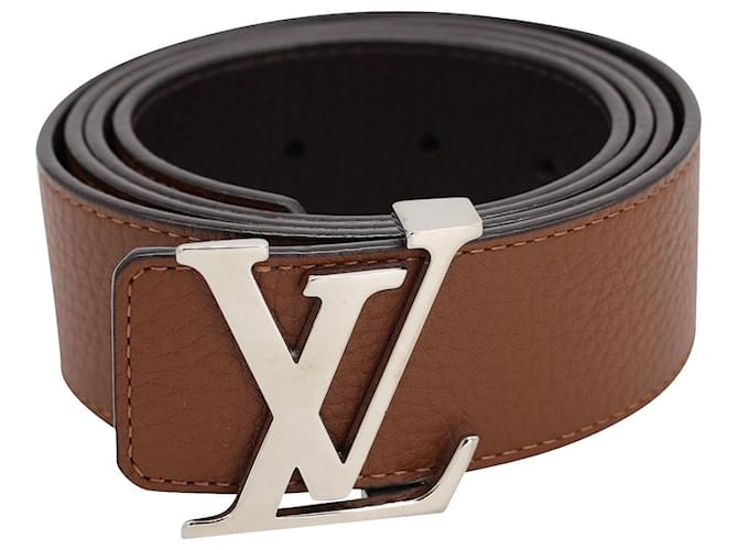 Louis Vuitton-Initialen 40mm Gürtel aus braunem Leder ref.1015157