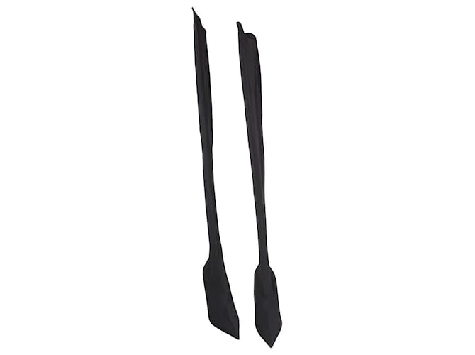 Day Balenciaga Oberschenkelhohe Messerstiefel aus schwarzem Polyamid Nylon  ref.1015159