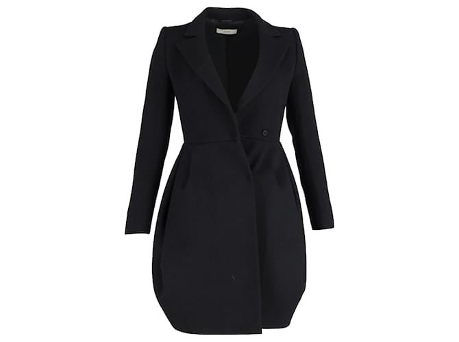 Maßgeschneiderter Prada-Mantel aus schwarzer Wolle  ref.1015172