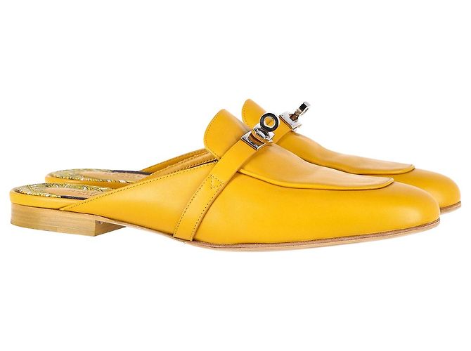 Kelly Hermès Muli Hermes Oz in pelle gialla Giallo