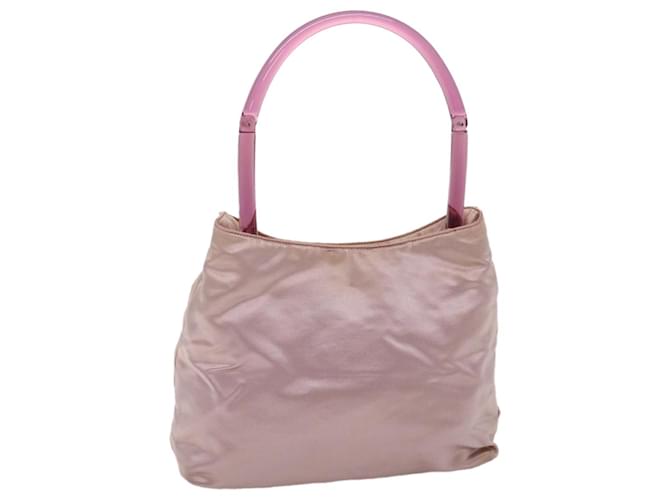 PRADA Hand Bag Satin Pink Auth 49310  ref.1015441
