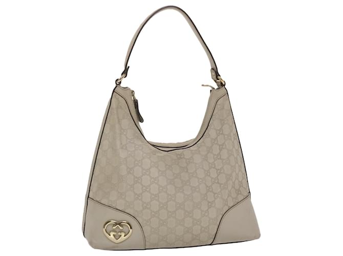 GUCCI Gucci Shima Shoulder Bag Leather White 002404 auth 49070  ref.1015462