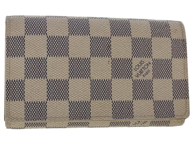 LOUIS VUITTON Damier Azur Portefeuille Tresol Geldbörse N61744 LV Auth 49193  ref.1015471