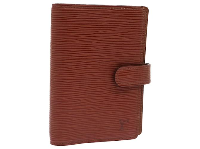 LOUIS VUITTON Epi Agenda PM Day Planner Cover Brown R20053 LV Auth 48868 Leather  ref.1015496