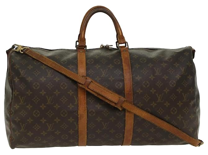 Louis Vuitton Monogram Keepall Bandouliere 55 Boston Bag M41414 LV Auth 48941 Cloth  ref.1015520
