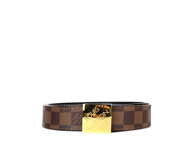 Louis Vuitton - Darling checkered belt Brown Leather ref.1015695
