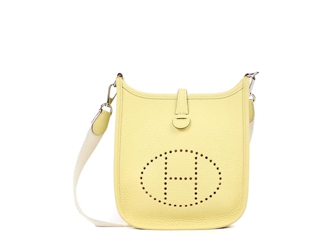 Hermès - Evelyne Mini shoulder bag Yellow Leather ref.1015703