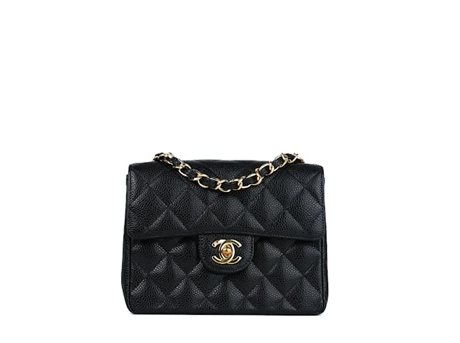 Chanel Black Classic Lambskin Mini Square Flap Bag ○ Labellov ○ Buy and  Sell Authentic Luxury