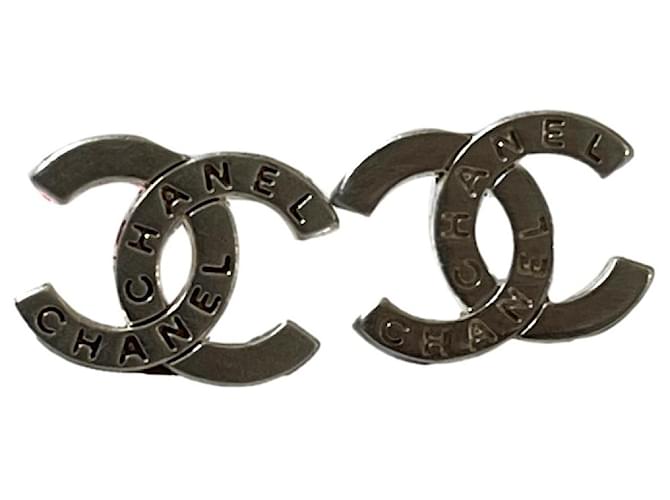 Chanel Brincos Prata Metal  ref.1015982