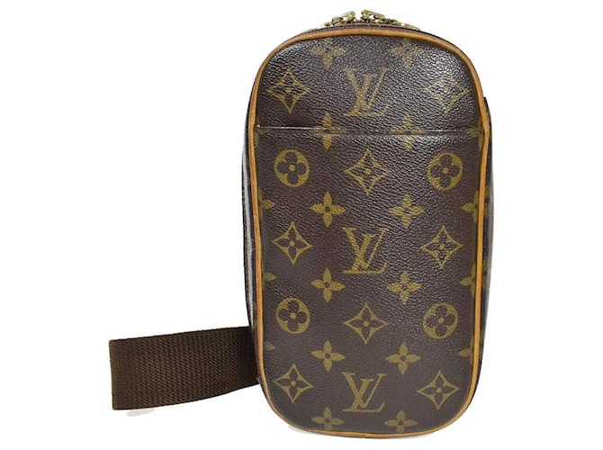 Louis Vuitton Pochette Gange Brown Cloth  ref.1016000