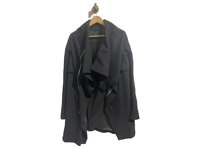 RICK OWENS  Coats T.International L Wool Black  ref.1016225