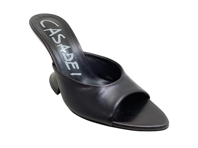 Casadei Menorca-Sandalen aus schwarzem Leder  ref.1016247