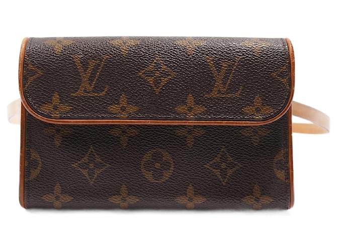 Louis Vuitton Brown Monogram Coated Canvas Pochette Florentine