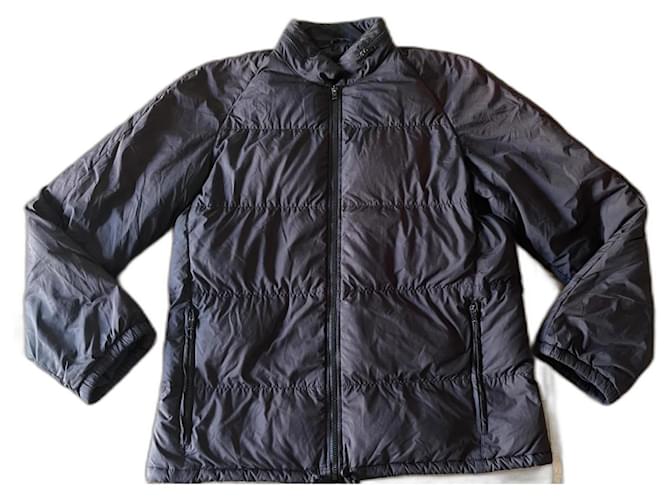 Vintage Men's Puffer Jacket - Navy - XL