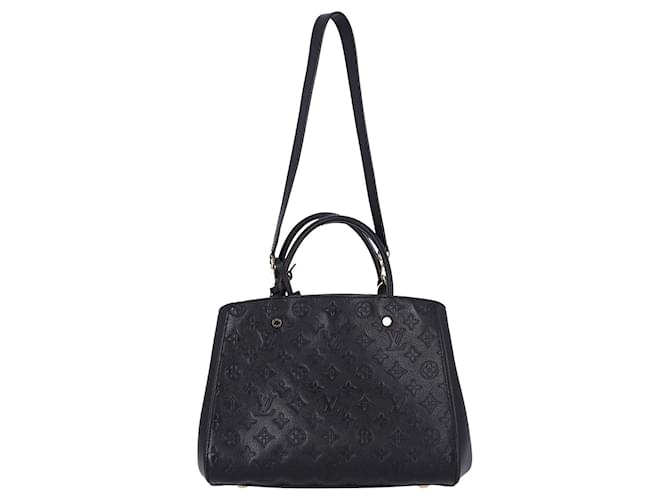 Handbags Louis Vuitton Louis Vuitton Montaigne mm Tote Bag in Black Monogram Empreinte Leather