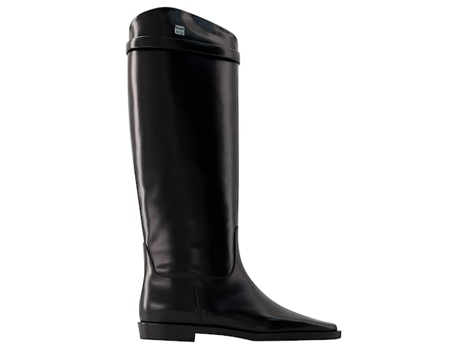 Totême The Riding Boots - Toteme - Leather - Black Pony-style calfskin  ref.1016363
