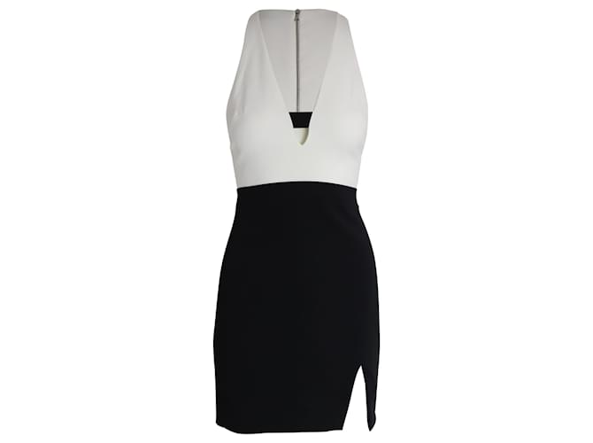 Autre Marque David Koma Sleeveless Mini Dress in Black and White Acetate Cellulose fibre  ref.1016364