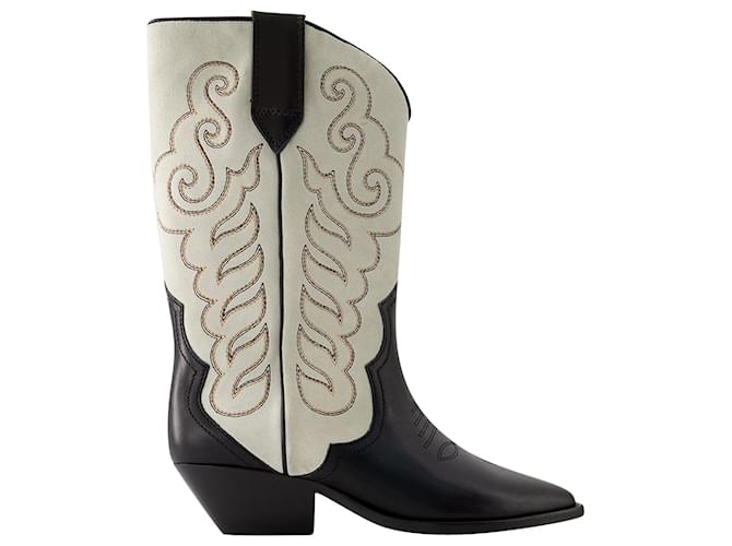 Duerto Boots - Isabel Marant - Leather - Black  ref.1016399