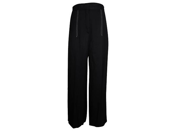 Pantalón recto Sandro de viscosa negra Negro