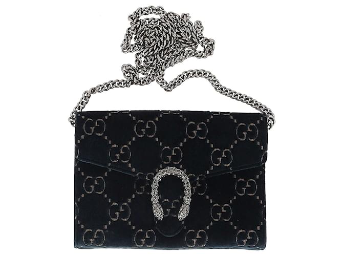 Gucci GG Dionysus Mini Shoulder Bag in Blue Velvet  ref.1016474