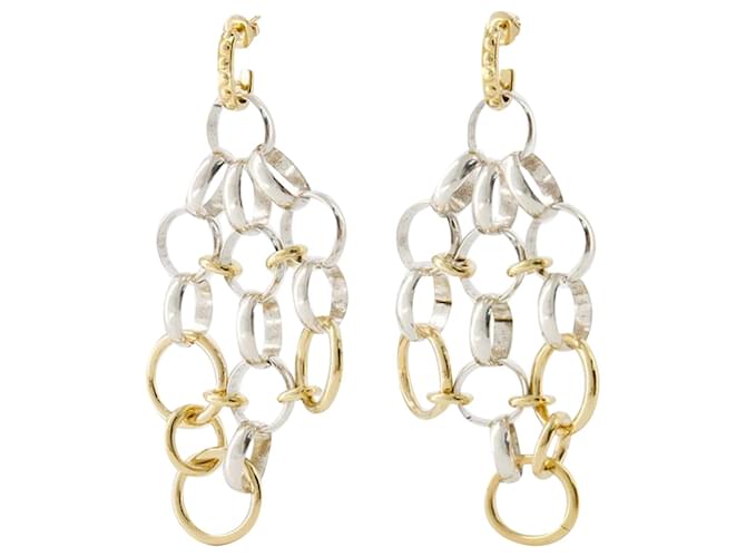 Sido Earrings - Isabel Marant - Brass - Silver/Gold Silvery Metallic  ref.1016556