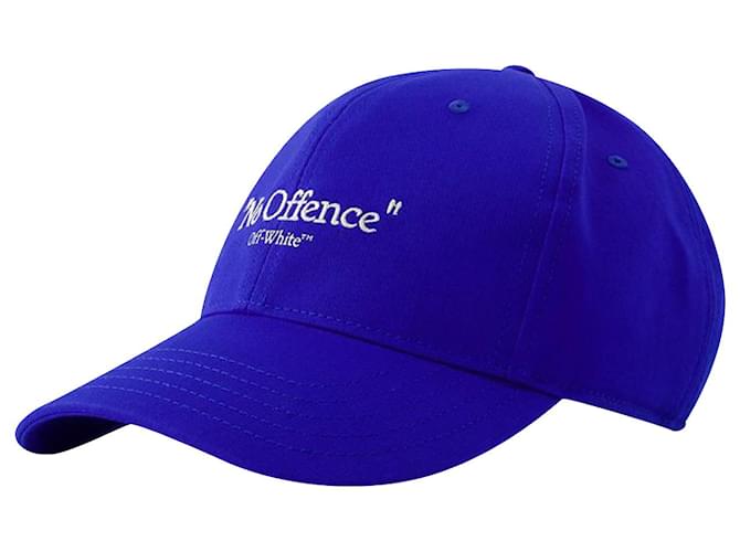 Drill No Offence Hat - Off White - Cotton - Blue  ref.1016611