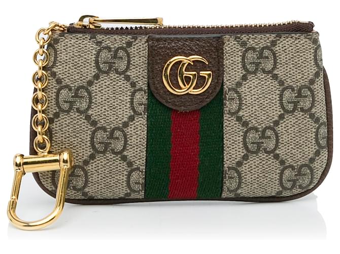 Brown Gucci GG Supreme Ophidia Coin Pouch
