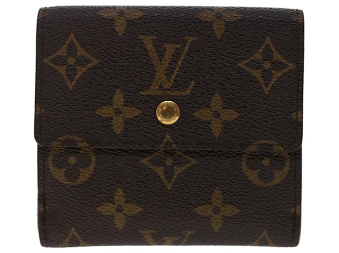 Louis Vuitton Portefeuille Elise Marrone Tela  ref.1016955