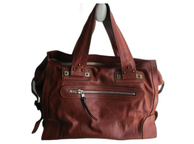 Sac cabas Chloé Edith en cuir caramel