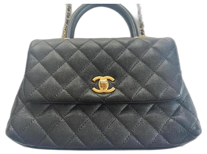Chanel COCO HANDLE Black Leather ref.1017097 - Joli Closet