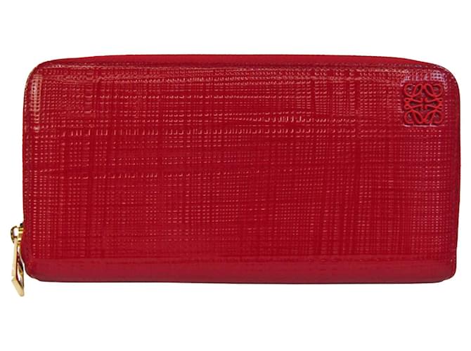 Loewe Anagram Red Patent leather  ref.1017098