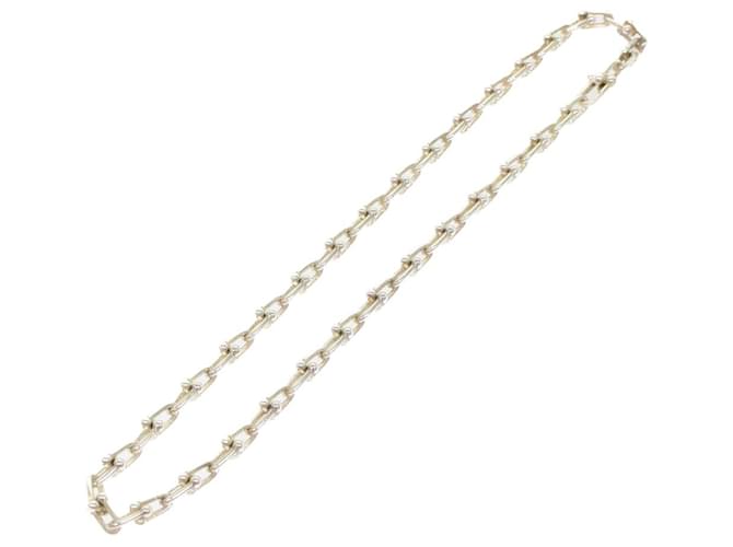Autre Marque Tiffany & Co. Hardware-Halskette mit kleinen Gliedern, Silber, Authent4790 Metall  ref.1017210