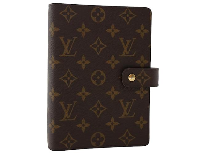 LOUIS VUITTON Monogramm Agenda MM Tagesplaner Cover R20105 LV Auth yk7936 Leinwand  ref.1017256