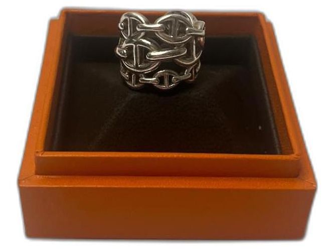 Hermès Kettenring Silber 