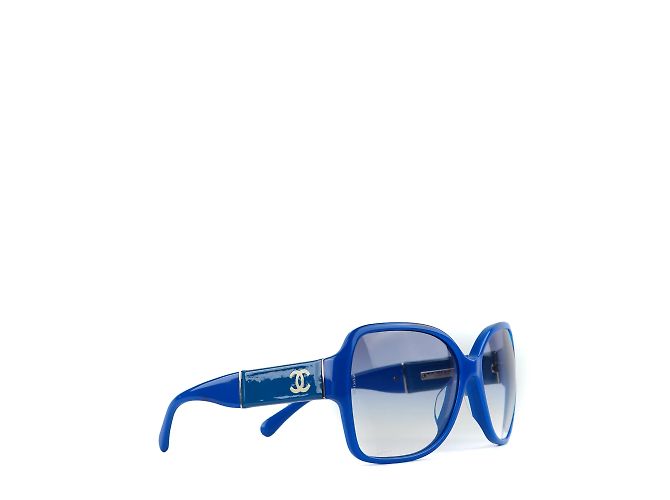 CHANEL Occhiali da sole T.  plastica Blu