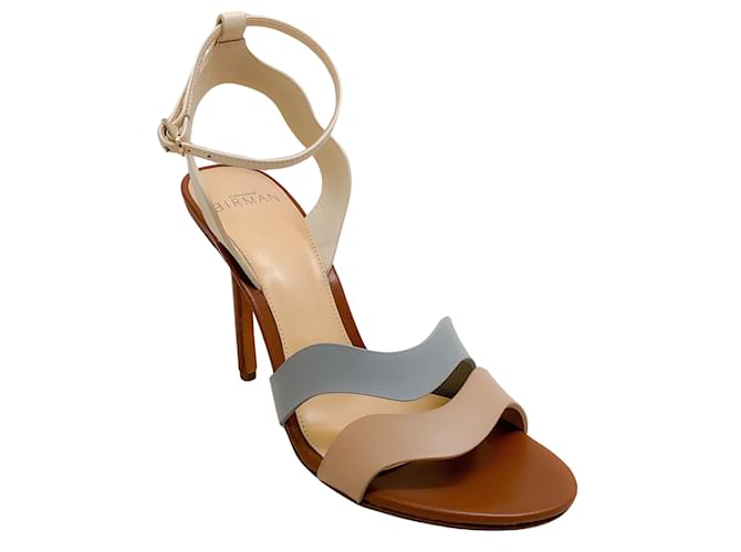 Alexandre Birman Nu Multi Aila 100 Sandales Cuir Marron  ref.1017458