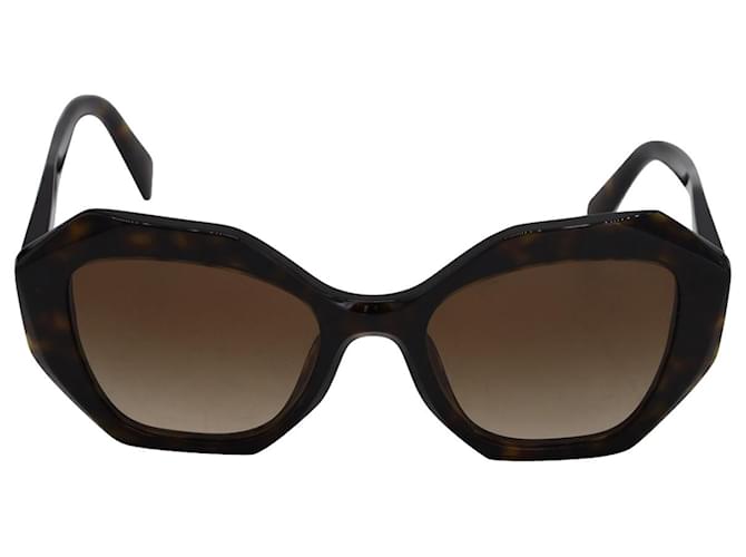 Prada Symbole SPR16W Geometric Tortoiseshell Sunglasses in Brown Acetate Cellulose fibre  ref.1017522