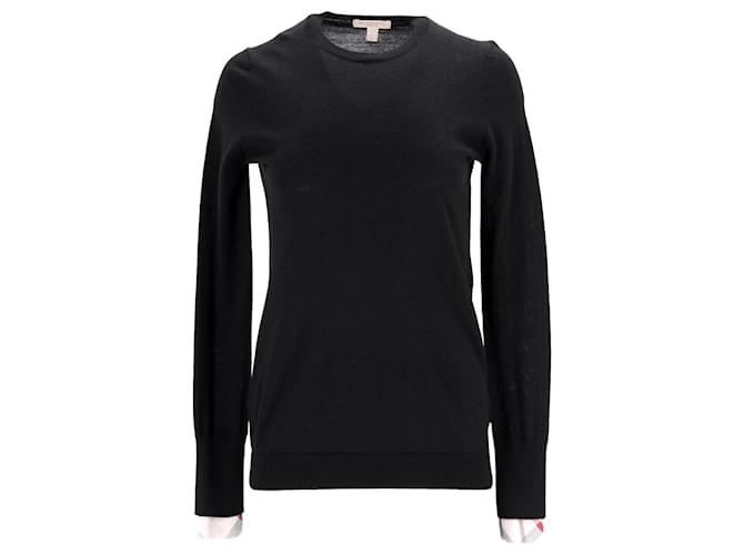 Burberry Crewneck Sweater in Black Wool  ref.1017530