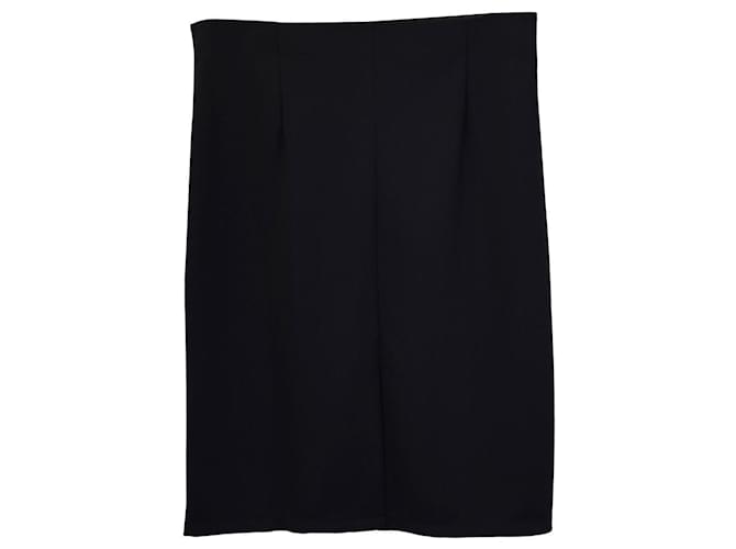 Theory Mini-jupe en maille taille haute en polyamide noir Nylon  ref.1017541