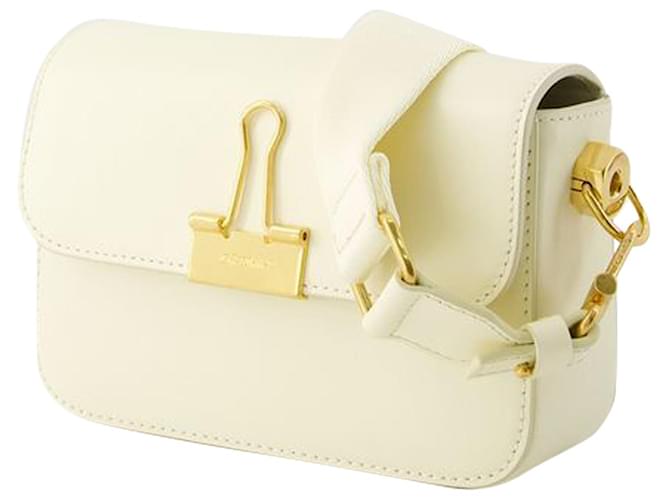 Hobo Plain Binder Bag - Off White - Leather - Beige Pony-style calfskin  ref.1017546
