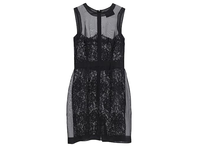 Dolce & Gabbana Spitzenkleid aus schwarzem Polyamid Nylon  ref.1017552