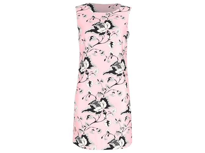 Diane von Furstenberg Sofia Printed Sleeveless Mini Dress in Pink Silk  ref.1017554