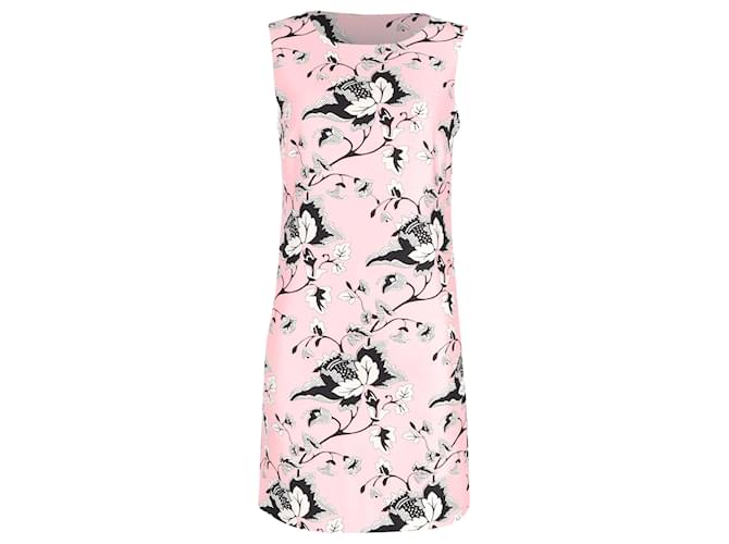 Diane von Furstenberg Sofia bedrucktes ärmelloses Minikleid aus rosa Seide Pink  ref.1017554