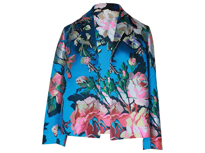 Dries Van Noten Ruberta Blazer Jacket in Floral Print Polyester  ref.1017567